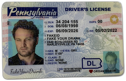 Old Pennsylvania Fake ID - Duplicates Included